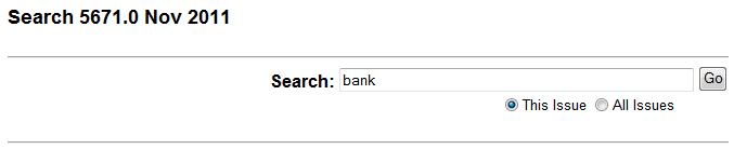Image: Search box, term = bank