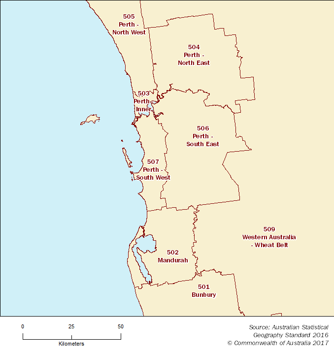 Figure 3.10: Statistical Area Level 4 Map - Perth