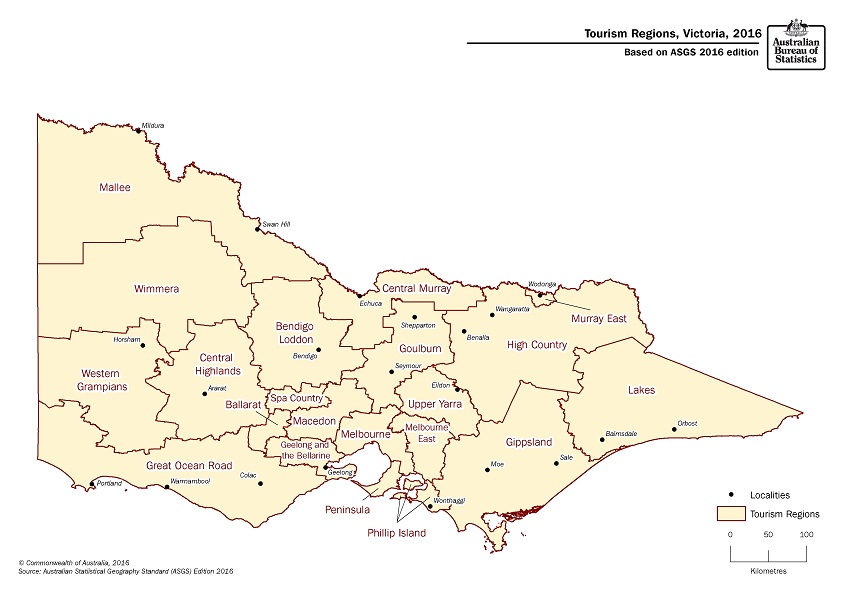Images: Tourism Region Map Victoria 2016