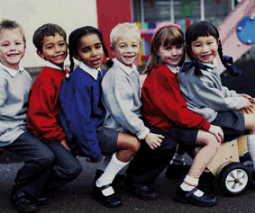 Children at a child care centre