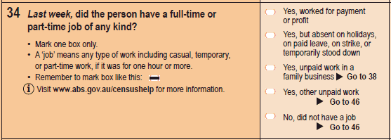 Image of Question 34, 2011 Census Household Form