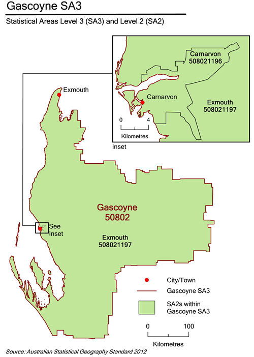 Map of Gascoyne 