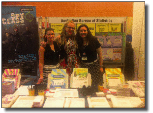Emma, Mary-Anne and Fran at the MAWA trade stall.