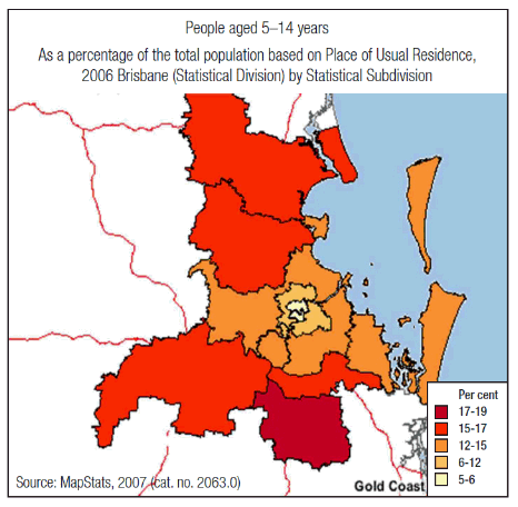 Image: map showing people aged 5-14 years