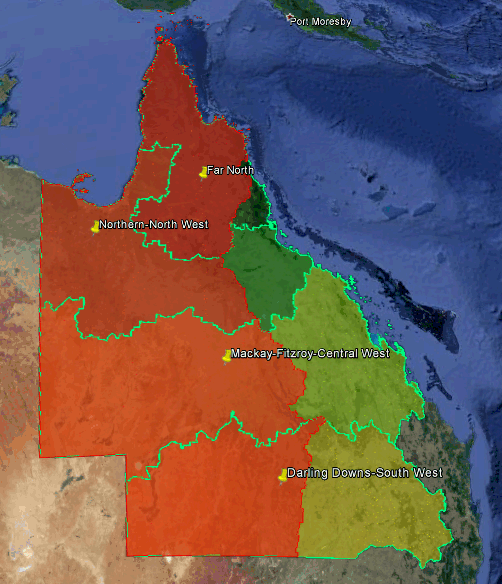 Map: Queensland