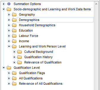 Picture: levels and groups of data items on the file