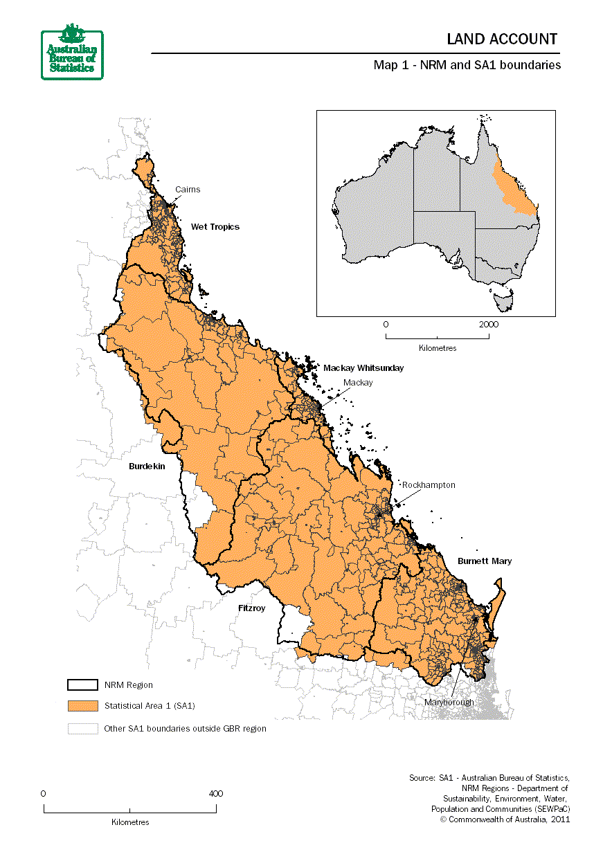 Map 1 - NRM and SA1 boundaries