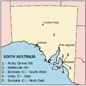 South Australia - Statistical Local Areas with the highest average wage and salary income.