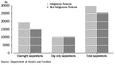 Graph: Hospital separations: Northern Territory—2006–07