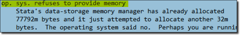 SAS memory error