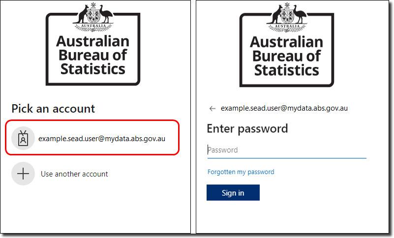 Account sign in for existing users 