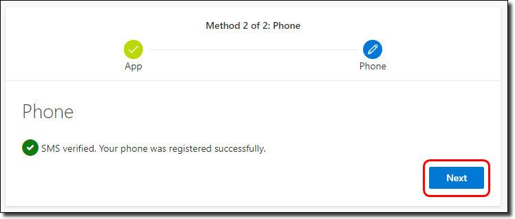 Phone authentication confirmation 