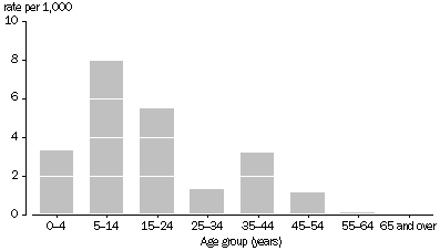 Graph - Recently injured by an attack by another person - 2001