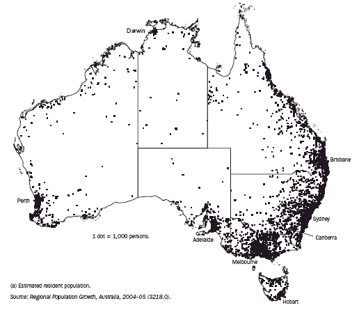 5.15 POPULATION DISTRIBUTION(a) - June 2005