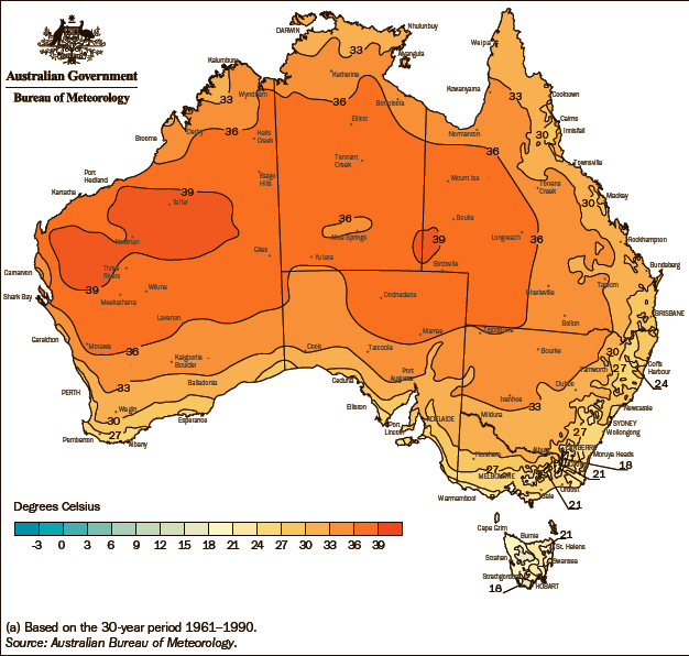 Diagram: 1.12 Average maximum temperature(a)—January