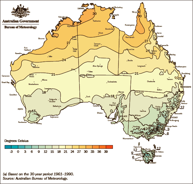 Diagram: 1.13 Average maximum temperature(a)—July