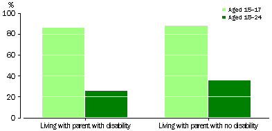 PARTICIPATION OF CHILDREN IN SCHOOL OR OTHER FULL-TIME EDUCATION, 1998 - GRAPH