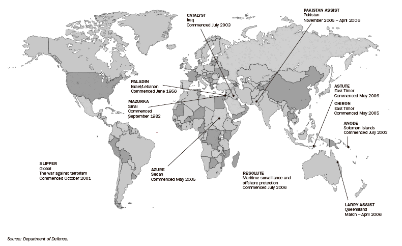 4.1 AUSTRALIAN DEFENCE FORCE, Major operations - 2005-06