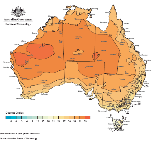 1.11 Average Maximum Temperature(a) - January