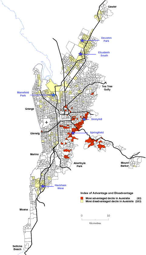 Diagram: Index of Relative Socio-economic Advantage and Disadvantage