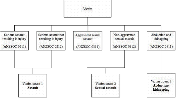 Example of counting rules for Recorded Crime - Victims  