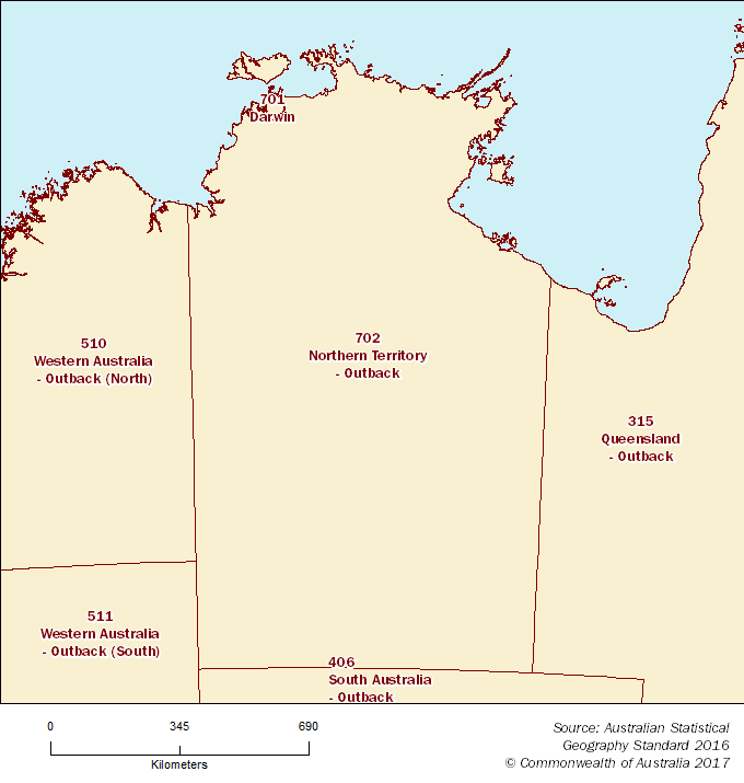 Figure 3.13: Statistical Area Level 4 Map - Northern Territory