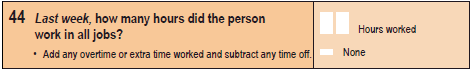 Image: question 44 from the paper 2016 Census Household Form.