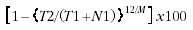 Formula - Annualised attrition rate as a percentage.