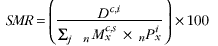 Image - formula for standardised mortality ratio