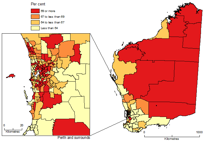 Image: Working Age Population (Aged 15-64 Years), SA2, WA - 30 June 2015