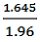 Convert to a 90% confidence level by multiplying the MoE by 1.645 over 1.96.