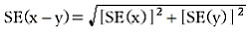 Formula for calculating an approximate standard error (SE) between two estimates. 