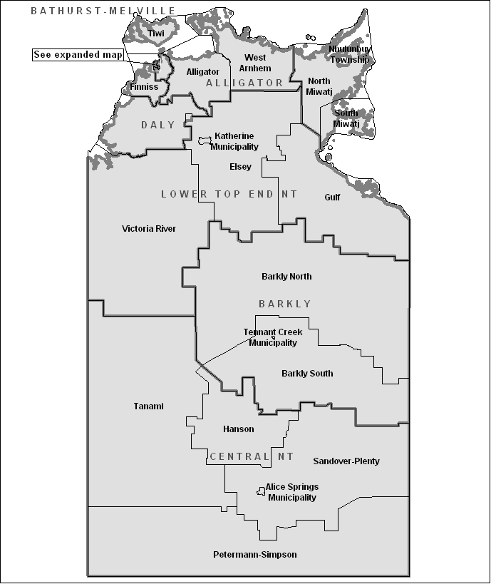 Diagram: ASGC Statistical Subdivisions and associated NTG Sub-regions