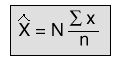 Equation: estimate of population total.