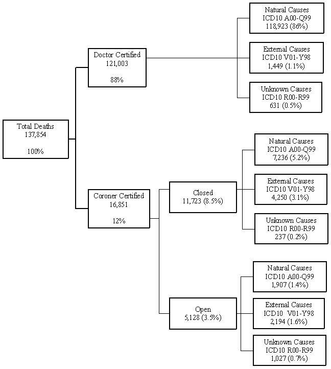 Diagram: Deaths by Type of Certifier