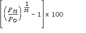 Formula - Average annual rate of growth formula