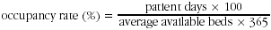 occupancy rate equation