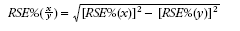 Equation: RSE percentage formula