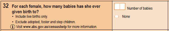 Image of Question 32, 2011 Census Household Form