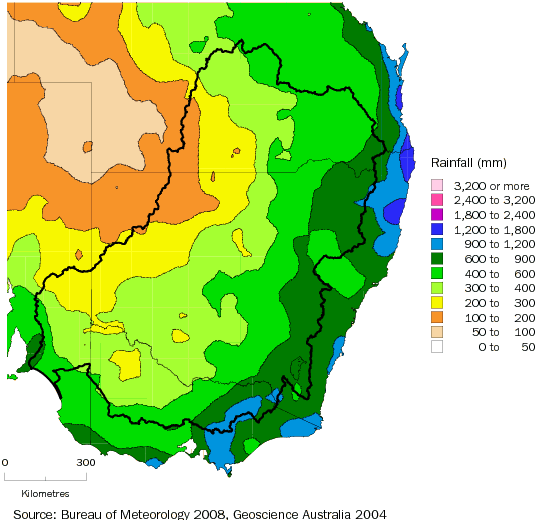 Diagram: 2.10 TOTAL RAINFALL, Murray–Darling Basin–2005–06