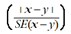 Image: Statistical significance test statistic equals absolute value of x minus y over standard error of x minus y