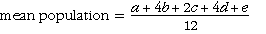 Formula - Mean population