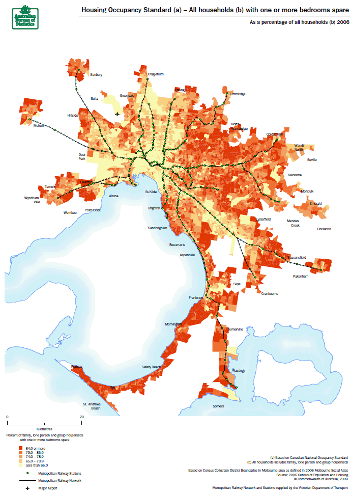 Housing Occupancy Standard (a) – All households (b) with one or more bedrooms spare