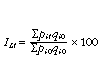 Equation: Laspeyres price index equation