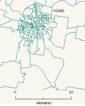 Mesh block outlines for Young NSW