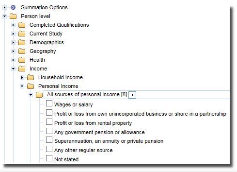 Image:Example of multi–response data item