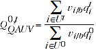 Respresents the standardised quantity index