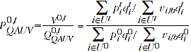 QAUV method described by substituting the quantity index derived in 2.5 into equation 2.4