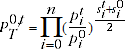 Represents the bilateral index formula which is the Tornqvist index between periods 0 and t