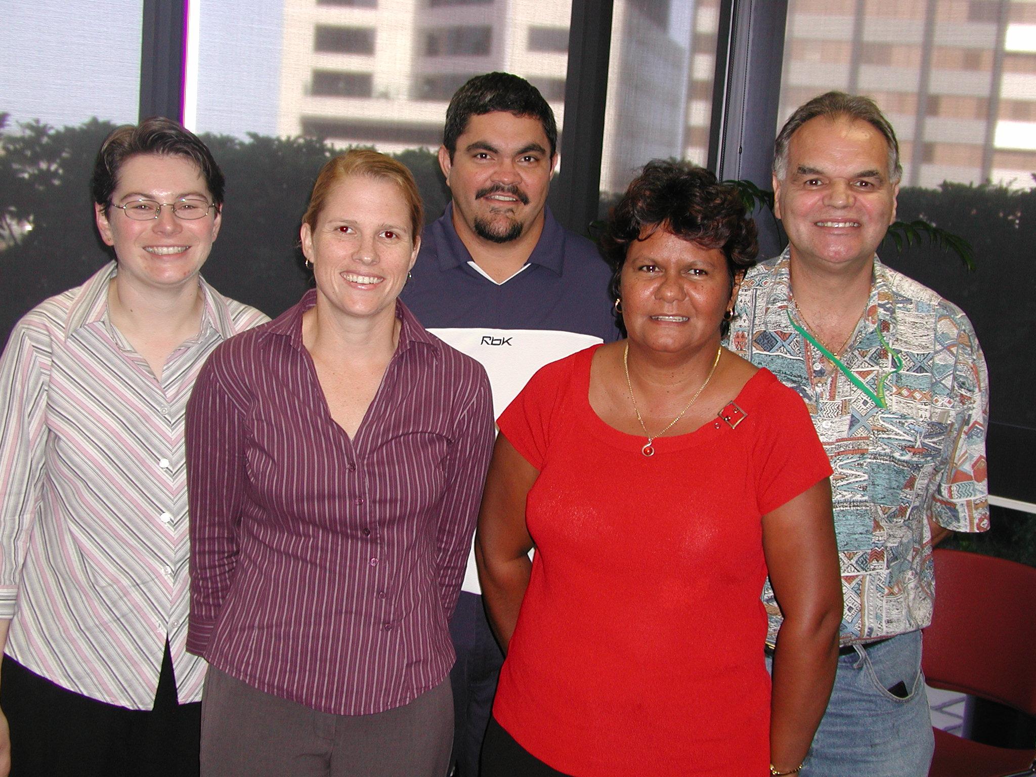 Image: Indigenous Engagement Managers Liz Milewicz, Marissa Russ, Gowan Bush, Dena Dodd-Ugle, John Austin